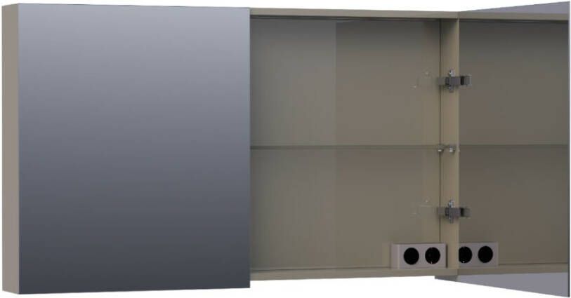 Topa Plain spiegelkast 120 hoogglans taupe