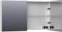 BRAUER Plain Spiegelkast 120x70x15cm 2 links rechtsdraaiende spiegeldeuren MDF hoogglans wit SK-PL120HW - Thumbnail 2