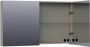 Brauer Plain Spiegelkast 120x70x15cm 2 links rechtsdraaiende spiegeldeuren MDF mat taupe SK-PL120MT - Thumbnail 2
