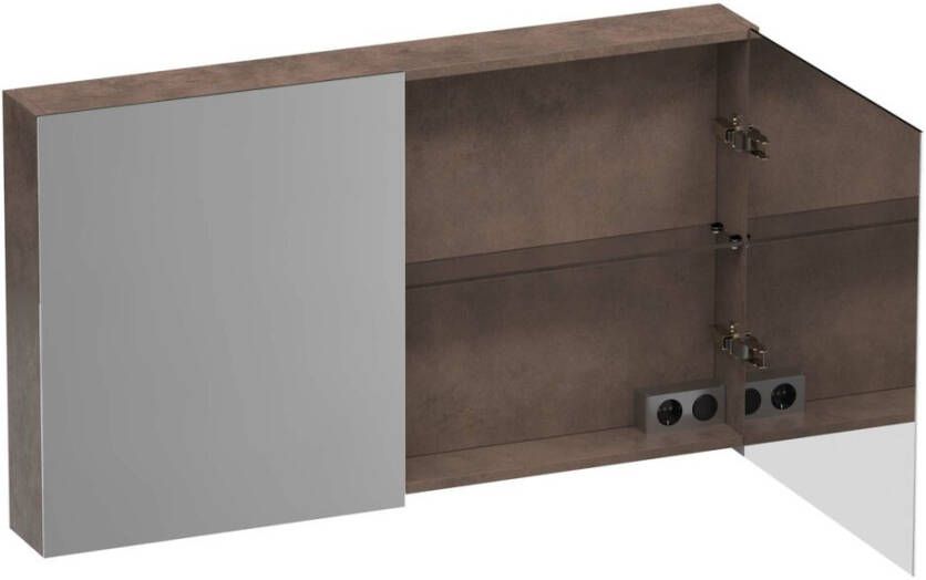 Topa Plain spiegelkast 120 rusty