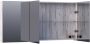 BRAUER Plain Spiegelkast 140x70x15cm 3 links- en rechtsdraaiende spiegeldeuren MFC Birch SK-PL140BR - Thumbnail 2