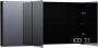Saniclass Plain Spiegelkast 140x70x15cm 3 links- en rechtsdraaiende spiegeldeuren MDF hoogglans zwart SK-PL140HZ - Thumbnail 2