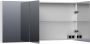 Saniclass Plain Spiegelkast 140x70x15cm 3 links- en rechtsdraaiende spiegeldeuren MDF mat wit SK-PL140MW - Thumbnail 2