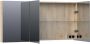 BRAUER Plain Spiegelkast 140x70x15cm 3 links- en rechtsdraaiende spiegeldeuren MFC sahara SK-PL140SH - Thumbnail 2