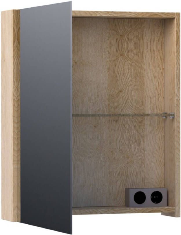 Topa Plain spiegelkast linksdraaiend 60 legno calore