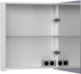 Brauer Plain Spiegelkast 60x70x15cm 1 rechtsdraaiende spiegeldeur MDF hoogglans wit SK-PL60RHW - Thumbnail 3