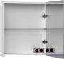 Saniclass Plain spiegelkast 60x70x15cm met 1 linksdraaiende spiegeldeur MDF mat Wit SK-PL60LMW - Thumbnail 2