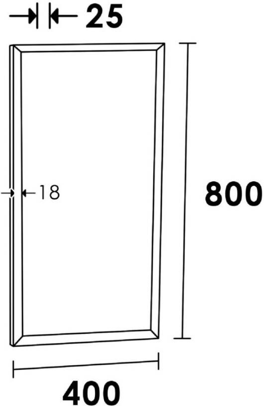 Topa Silhouette spiegel 40x80 mat chroom