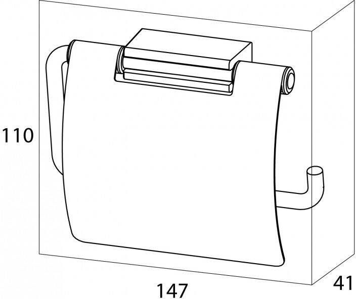 Tiger Cliqit toiletrolhouder inclusief klep geborsteld RVS