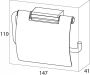 Tiger Cliqit Toiletrolhouder met klep RVS geborsteld Donkergrijs 14.7x11x4.1cm 286631046 - Thumbnail 2