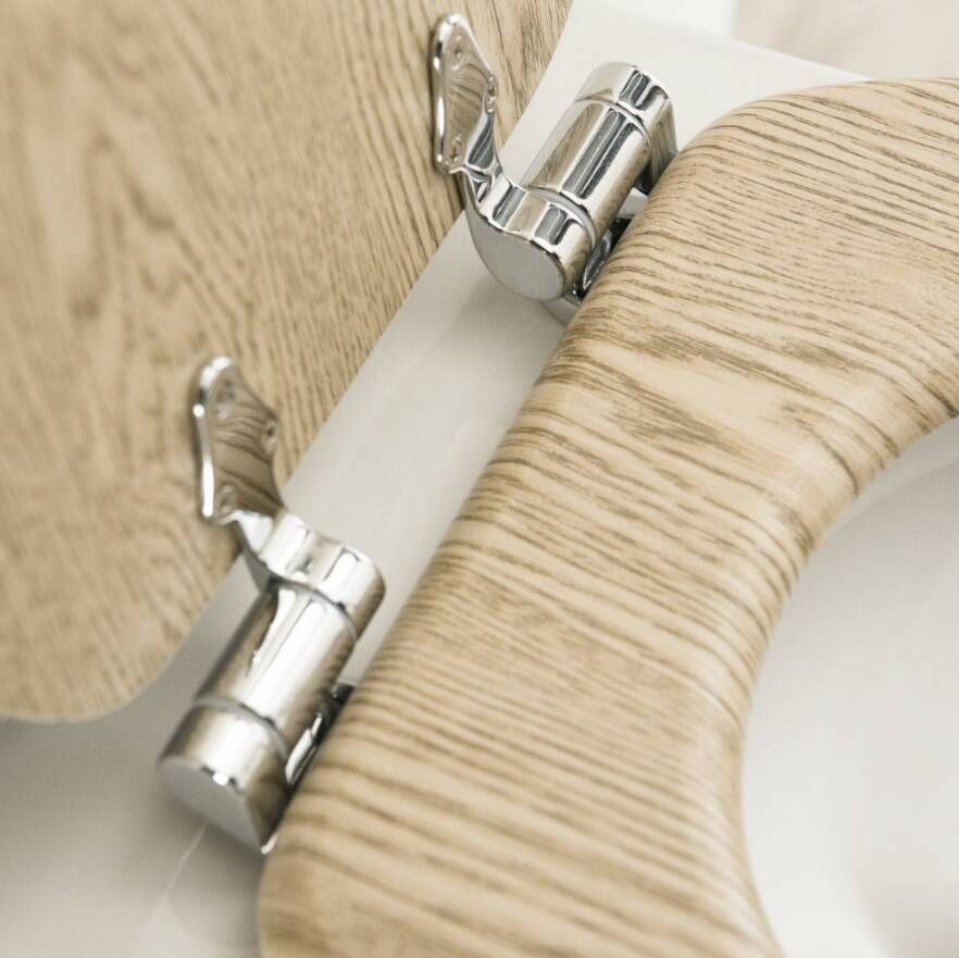 Tiger Scaffold Wood softclose toiletzitting MDF 37.5x45.5 cm Steigerhout
