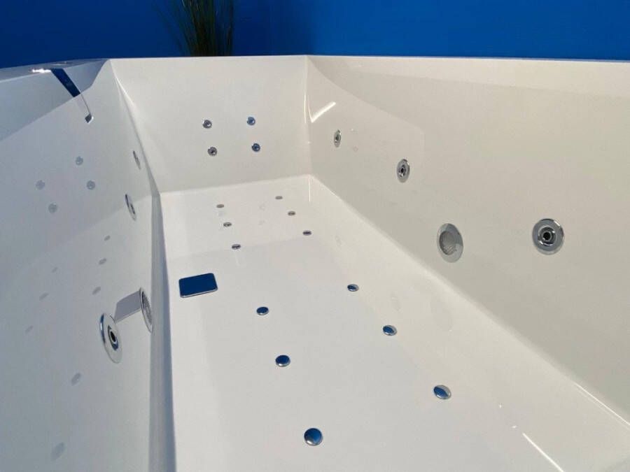 Villeroy & Boch Squaro Edge 12 bubbelbad met Advance systeem 180x80 wit Incl Bodemjets