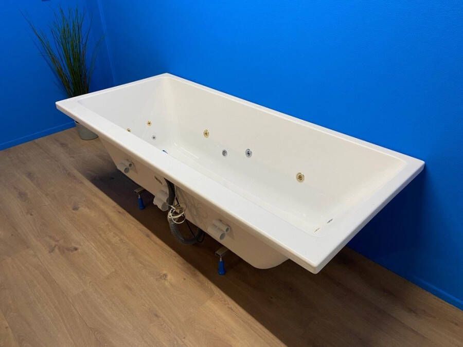 Villeroy & Boch Subway bubbelbad met Basic systeem 180x80 wit chroom goudkleur