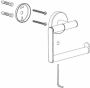 Wiesbaden Alonzo toiletrolhouder zonder klep 11 x 12 7 x 5 cm geborsteld brons koper - Thumbnail 4