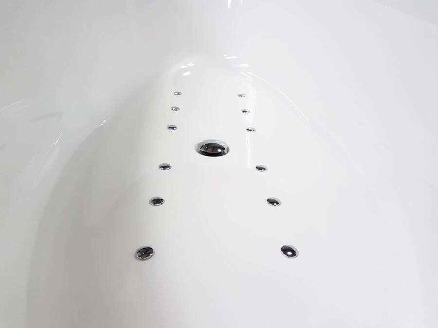 Wiesbaden Corner rechts bubbelbad met WPv1 systeem 180x80 wit