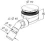 Aqualux douchebak sifon 90mm chroom tbv douchebak composiet en acryl - Thumbnail 4