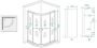 Xellanz Douchecabine Eco Kwartrond Schuifdeur 100x100x190cm Helder Glas Chroom Profiel 5mm Veiligheidsglas - Thumbnail 2