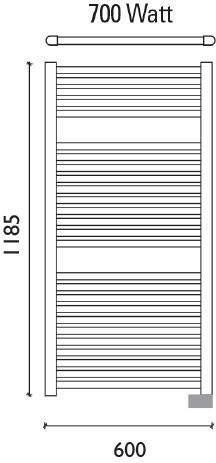 Wiesbaden Elara elektrische sierradiator 118.5x60 cm wit