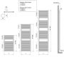 Wiesbaden Elara designradiator 118.5x60 midden onder aansluiting 622watt chroom 41.3546 - Thumbnail 6
