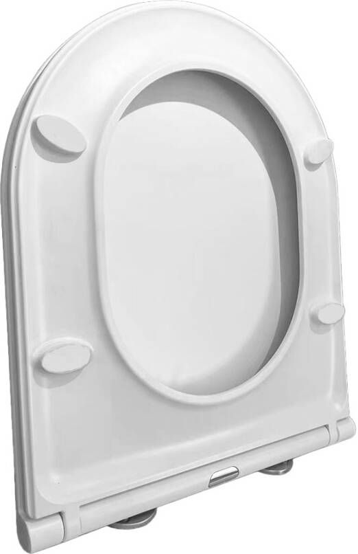 Wiesbaden Flatline toiletzitting softclose en quick release mat wit