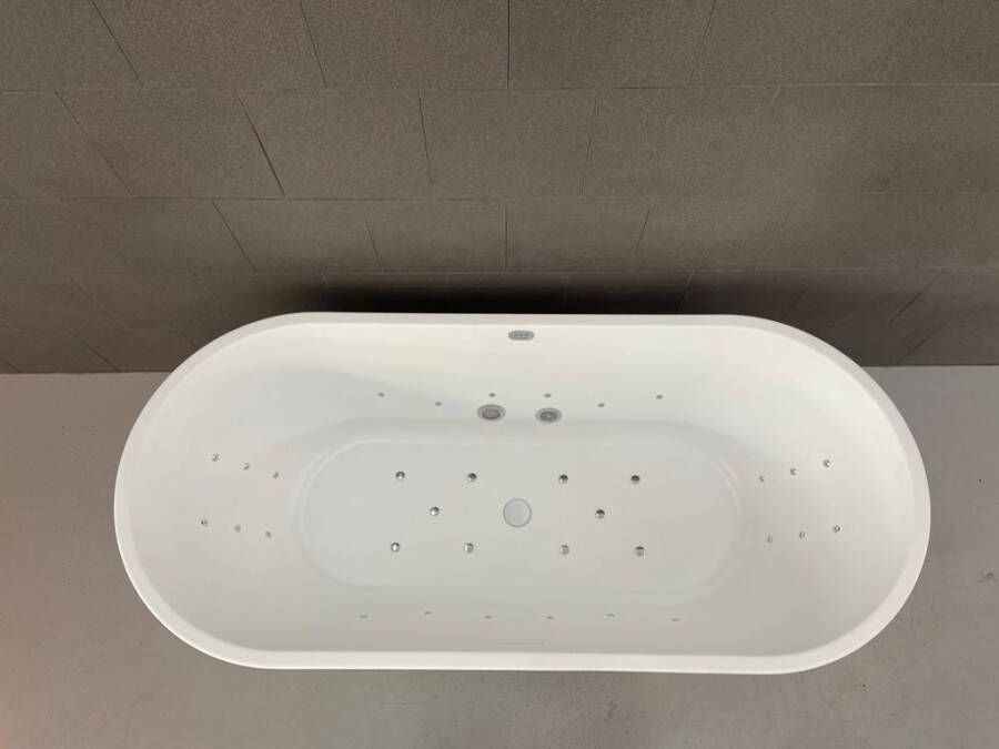 Wiesbaden Libero Twenty vrijstaande whirlpool met Advance systeem 178x80 mat wit