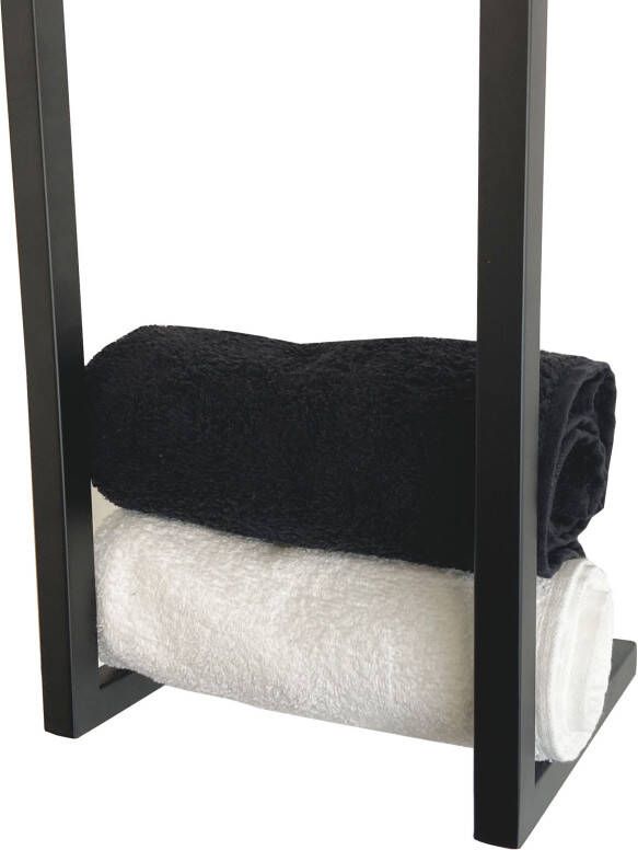 Wiesbaden Loft industrieel handdoekrek 25x95cm mat zwart