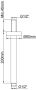 Wiesbaden Caral douchearm met plafondbevestiging 20 cm gunmetal 29.7810 - Thumbnail 2