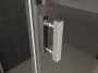 Wiesbaden Douchedeur Miami Nisdeur Draaideur met Vaste Wand 110(60-50)x200cm Antikalk Helder Glas Chroom Profiel 8mm Veiligheidsglas Easy Clean - Thumbnail 11