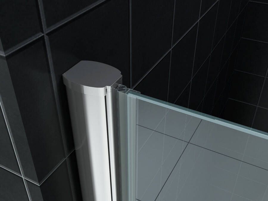 Wiesbaden Lagos pendeldeur in nis 1000 x 2000 x 6 mm nano helder glas chroom