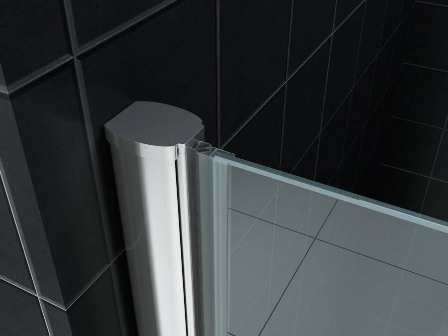 Wiesbaden Lagos pendeldeur in nis 1200 x 2000 x 6 mm nano helder glas chroom