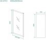 Wiesbaden Douchewand Skyline 100x200cm Antikalk Helder Glas Mat Zwart 8mm Veiligheidsglas Easy Clean - Thumbnail 4