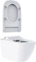 Xellanz Toiletpot Hangend Vesta-Eco Wandcloset Keramiek Wit Rimless Diepspoel Douchewc met Softclose Toiletzitting - Thumbnail 2