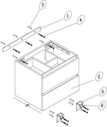 Wiesbaden Vision Oak badkamermeubel met witte wasbak 80 eiken