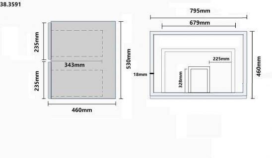 Wiesbaden Vision Oak badkamermeubel met witte wasbak 80 eiken