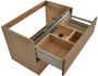 Wiesbaden Vison Oak badkamermeubel keramiek met kraangat 60x46cm eiken - Thumbnail 3