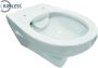 Xellanz Toiletpot Hangend Trevi 53x36 5x36cm Wandcloset Keramiek Diepspoel Nano Coating EasyClean Rimless Glans Wit - Thumbnail 4