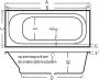 Xenz Ligbad Aruba | Inbouw | 190x80 cm | Incl.Badafvoer | Met overloop | Acryl | Rechthoekig | Pergamon glans - Thumbnail 5
