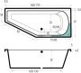 Xenz Ruimtebesparend bad Lagoon compact | Rechts | 160x75 cm | Incl.Badafvoer | Met overloop | Acryl | Glans wit - Thumbnail 6