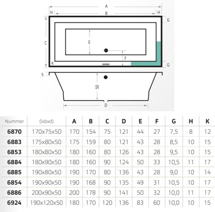 Xenz Beterbad Society duobad 190x80 cm mat antraciet