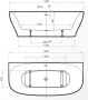Xenz Dion halfvrijstaand ligbad 180x80 cm glans wit met afvoer- overloopcombinatie chroom - Thumbnail 4