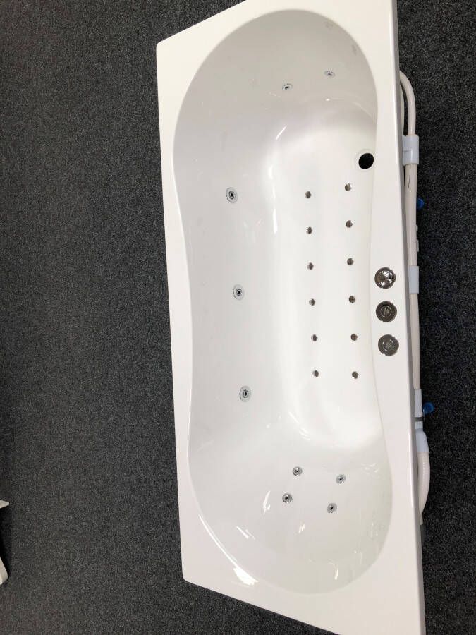 Xenz Dominica bubbelbad met pneumatisch systeem 170x75 wit