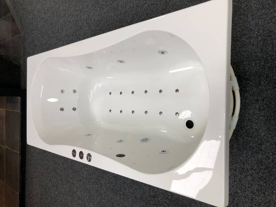 Xenz Dominica bubbelbad met pneumatisch systeem 170x75 wit
