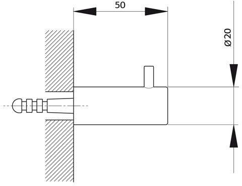 Xenz Duero Handoekhaak grafiet geborsteld