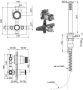 Xenz Duero inbouw badcombinatie 17.9x22cm thermostatisch chroom Hoogglans DU5409 - Thumbnail 2