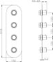 Xenz Duero Plus Thermostatisch blok met drie uitgangen inox - Thumbnail 2