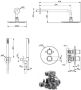 Xenz Ebro regendoucheset inbouw thermostatisch met handdoucheset chroom Hoogglans EB5214 - Thumbnail 3