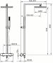 Xenz Ebro regendoucheset 109.3cm opbouw thermostatisch chroom Hoogglans EB5241 - Thumbnail 2