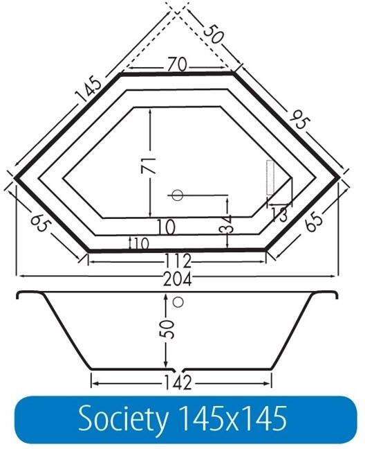 Xenz Society bad 145 bad 145x145 antraciet