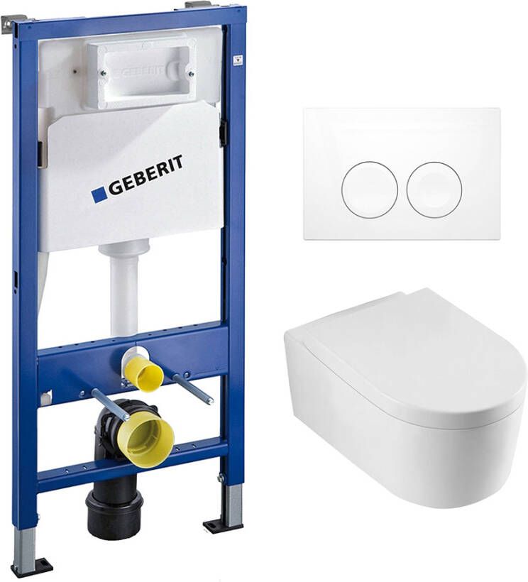 Geberit Complete UP100 set met Wiesbaden Arco en Delta drukplaat