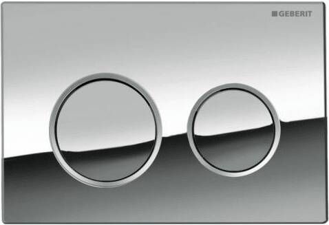 Geberit Omega20 bedieningplaat 2-toets spoeling frontbediening voor toilet 21.2x14.2cm wit goud 115085KK1 - Foto 3